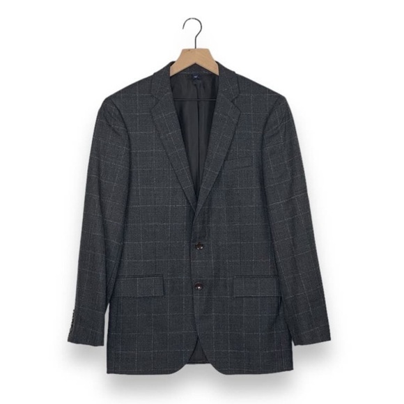 J. Crew | Thompson Windowpane Blazer Jacket In Grey Size 38R - Picture 1 of 5